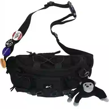 Warrior Nylon Chest Waist Bag Black