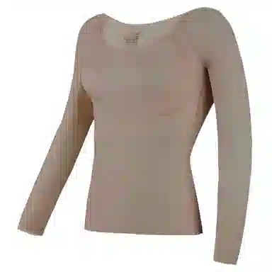 莫代尔 纯色简约带胸垫修身保暖上装 女款