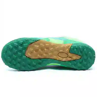 双星 运动舒适抓地 减震防滑耐磨防水透气包裹性支撑轻便回弹 足球鞋 女款 白绿