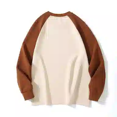 赞仕 美式休闲宽松简约星星印花撞色拼接长袖卫衣 男女同款