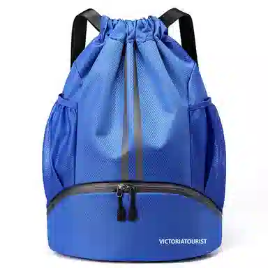 维多利亚旅行者 篮球包大容量收纳抽绳 双肩包 男女 干湿分离束口袋健身包  多色