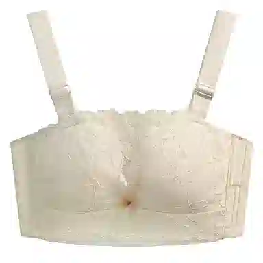 欧迪芬 上托聚拢无痕侧收副乳蕾丝无钢圈抹胸式文胸 女款