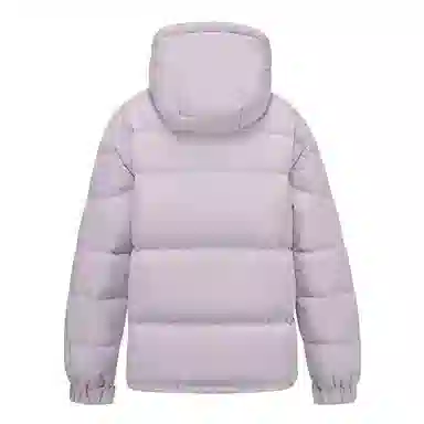 雅鹿 短款可拆卸连帽保暖纯色羽绒服 女款