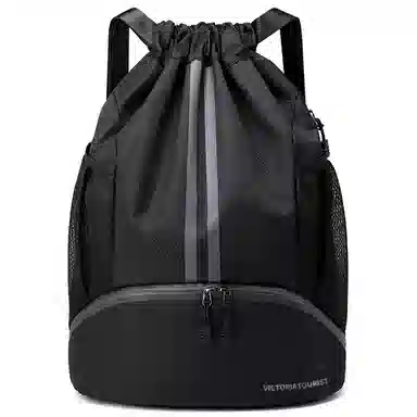 维多利亚旅行者 篮球包大容量收纳抽绳 双肩包 男女 干湿分离束口袋健身包  多色