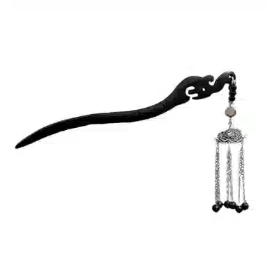 水中玉 莲花流苏木簪 新中式国风发钗步摇发饰 发簪 女款