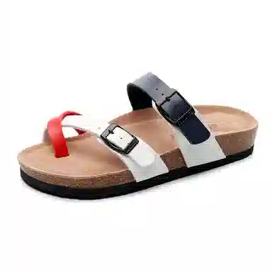 果洛菲 软木拖时尚百搭平底套趾沙滩鞋夹脚勃肯鞋外穿拖鞋 男女同款