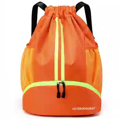 维多利亚旅行者 篮球包大容量收纳抽绳 双肩包 男女 干湿分离束口袋健身包  多色