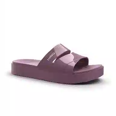 罗敷 时尚简约百搭 防滑一字拖鞋 女款