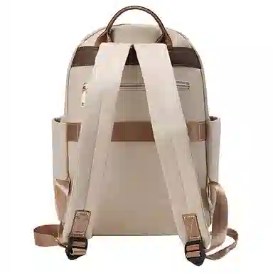 威蒙 百搭潮流休闲简约大容量 牛津布 双肩包 常规 女款 卡其/粉色/黑色