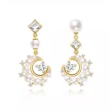 FANCI Dream Heart Moon Earrings