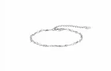 牧言 冷淡风气质简约小众设计高级感 光面立体交织镂空不规则爱心日常百搭手饰 合金 星月莫比乌斯手链 男女同款情侣款