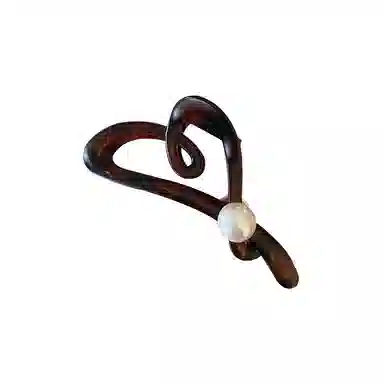 如花梦 设计感线条爱心上班通勤用后脑勺 发夹 女款 多色可选