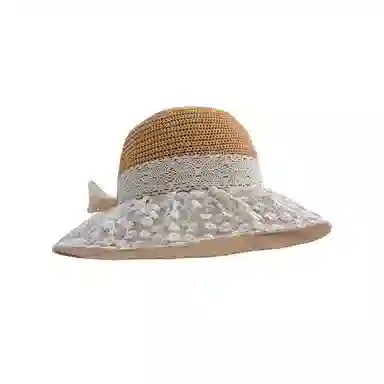 稻草人 帽子夏季新款太阳帽大帽檐防紫外线户外防晒遮阳帽 聚酯纤维 渔夫帽 女款 多色可选