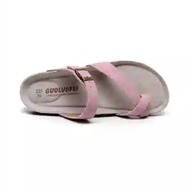 果洛菲 夏季套趾软木拖平底外穿防滑沙滩鞋夹角人字拖鞋 男女同款