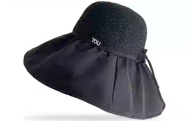 优幽兰 休闲大头围韩版显脸小设计感宽檐实用小众旅游 聚酯纤维 防晒帽 女款