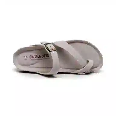 果洛菲 夏季套趾软木拖平底外穿防滑沙滩鞋夹角人字拖鞋 男女同款