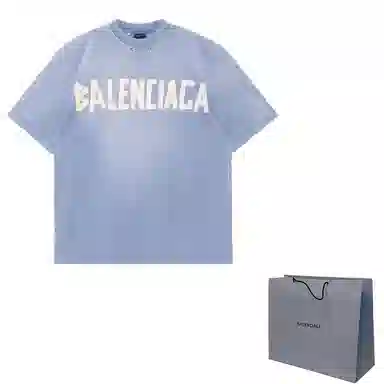 Balenciaga Tape Type T-Shirt Blue