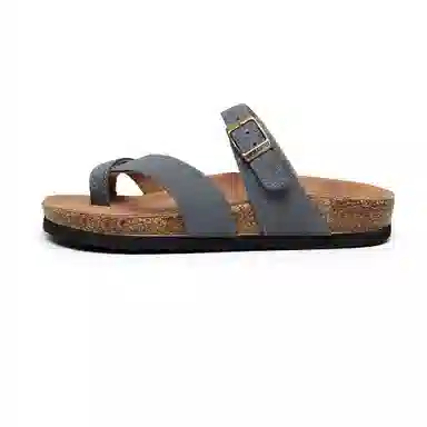 果洛菲 夏季套趾软木拖平底外穿防滑沙滩鞋夹角人字拖鞋 男女同款