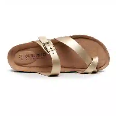 果洛菲 韩版时尚凉鞋百搭夹角外穿套趾学生 防滑人字拖鞋 男女同款