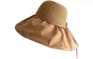 优幽兰 休闲大头围韩版显脸小设计感宽檐实用小众旅游 聚酯纤维 防晒帽 女款