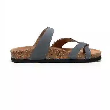 果洛菲 夏季套趾软木拖平底外穿防滑沙滩鞋夹角人字拖鞋 男女同款