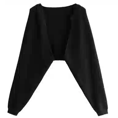 北极绒 韩版针织外搭开衫镂空坎肩罩衫外套长袖 披肩 女款