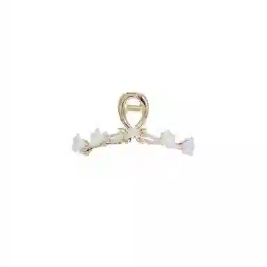 彤彤兔 后脑勺半扎发鲨鱼夹头饰中号发量超仙铃兰花抓夹 发夹 女款