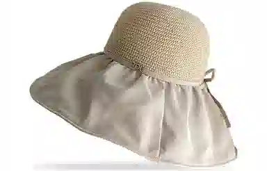 优幽兰 休闲大头围韩版显脸小设计感宽檐实用小众旅游 聚酯纤维 防晒帽 女款