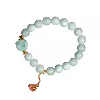 七小匠 新中式 八卦盘 复古简约 轻奢时尚 优雅小众设计 和田玉 手串 女款 青玉