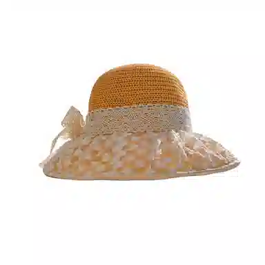 稻草人 帽子夏季新款太阳帽大帽檐防紫外线户外防晒遮阳帽 聚酯纤维 渔夫帽 女款 多色可选