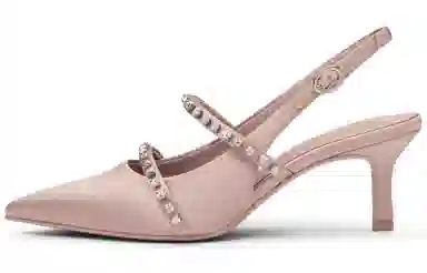 CHARLES&KEITH Textured Rhinestone Sandals 6.3cm