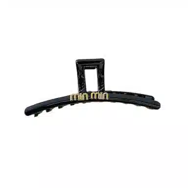 水中玉 字母磨砂抓夹 高级感气质鲨鱼夹外出 超大号发卡头饰 发夹 女款