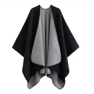 北极绒 高级感保暖针织慵懒风气质外搭斗篷 披肩 女款