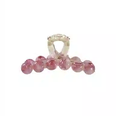 尚先生 新中式晕染紫色圆珠抓夹温柔气质鲨鱼夹通勤百搭国风发夹新款头饰 发饰 女款