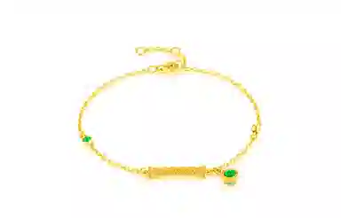 曼卡龙  花丝小鲤想 小石潭记 小众设计风 古法手工花丝工艺 足金 按克计价 黄金手链 女款