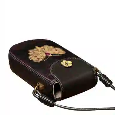 良锦记 桑蚕丝手机包女款新中式国风优雅气质多色