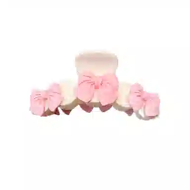 水中玉 粉色系抓夹头饰森系仙美鲨鱼夹发卡盘发后脑勺卡子头饰发抓 发夹 女款