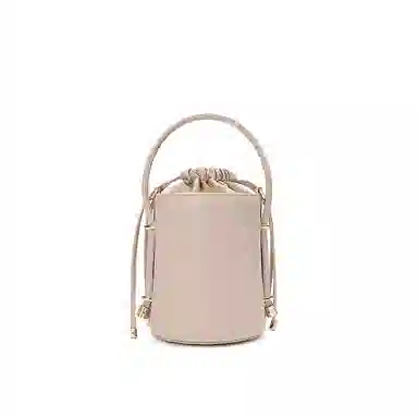 古伊西 喜鹊鸣枝新中式圆筒包 中国风印花工艺 牛皮 旗袍手提包单肩斜挎包 小号 女款 淡樱粉