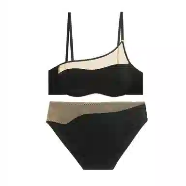 内在密码 无痕防走光内衣女夏薄款显小胸软钢圈防下垂法式性感辣妹半杯文胸套装