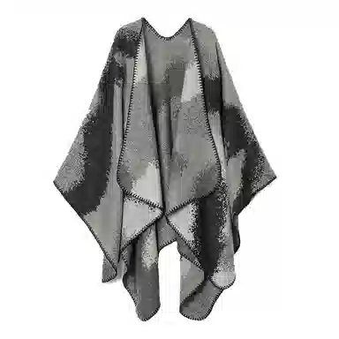 北极绒 高级感保暖针织慵懒风气质外搭斗篷 披肩 女款