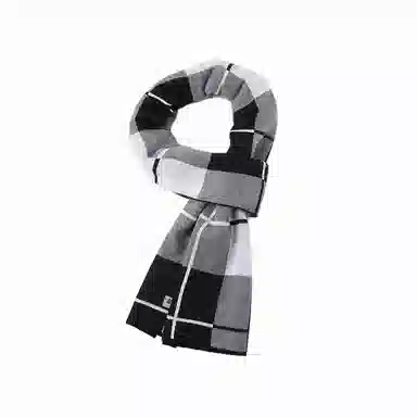 稻草人 男士冬季新款时尚百搭韩版休闲简约学生保暖围脖潮 聚酯纤维 绒线围巾 男款