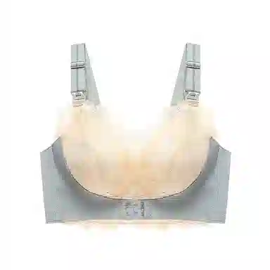 莫代尔 无痕透气亲肤哺乳内衣大胸显小薄款收副乳防下垂聚拢产后喂奶专用大码孕妇文胸 女款