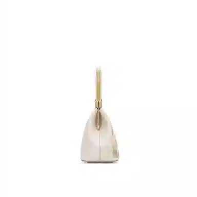 古伊西 繁花似锦新中式公主包 中国风刺绣工艺 牛皮 旗袍汉服口金手提包 小号 女款 米白