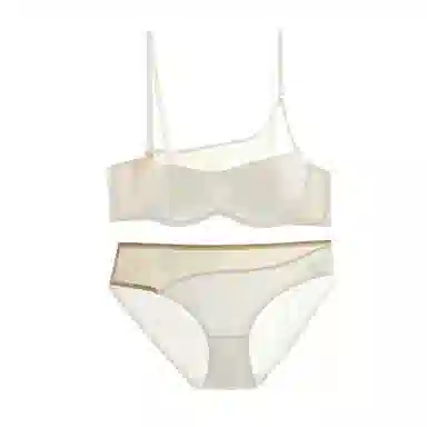 内在密码 无痕防走光内衣女夏薄款显小胸软钢圈防下垂法式性感辣妹半杯文胸套装