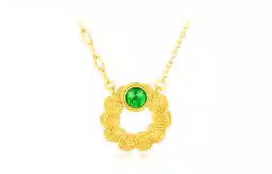 曼卡龙  花丝小鲤想 小石潭记 小众设计风 古法手工花丝工艺 足金 按克计价 黄金项链 女款