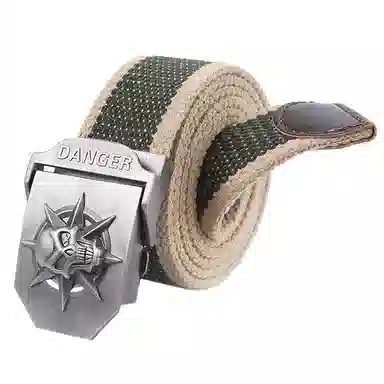 JW Punk Skull Canvas Belt