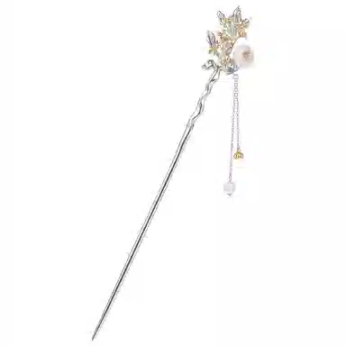 秦福炫 十二花神玉髓古风高级感小众新中式流苏 古风气质  银色 发簪 女款