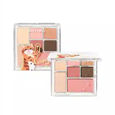 橘朵 七巧板玩趣眼影盘大地色腮红高光修容综合盘 自然眼部修饰