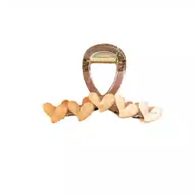 水中玉 清新果冻抓夹大号气质爱心鲨鱼夹发卡高级感后脑勺盘发卡子 发夹 女款