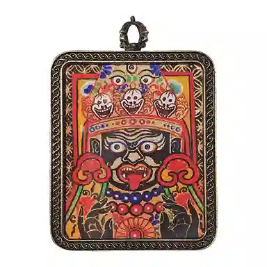 玉临门 国潮民族风扎基拉姆唐卡 民族风小众编绳配饰 合金 吊坠 男女同款情侣款